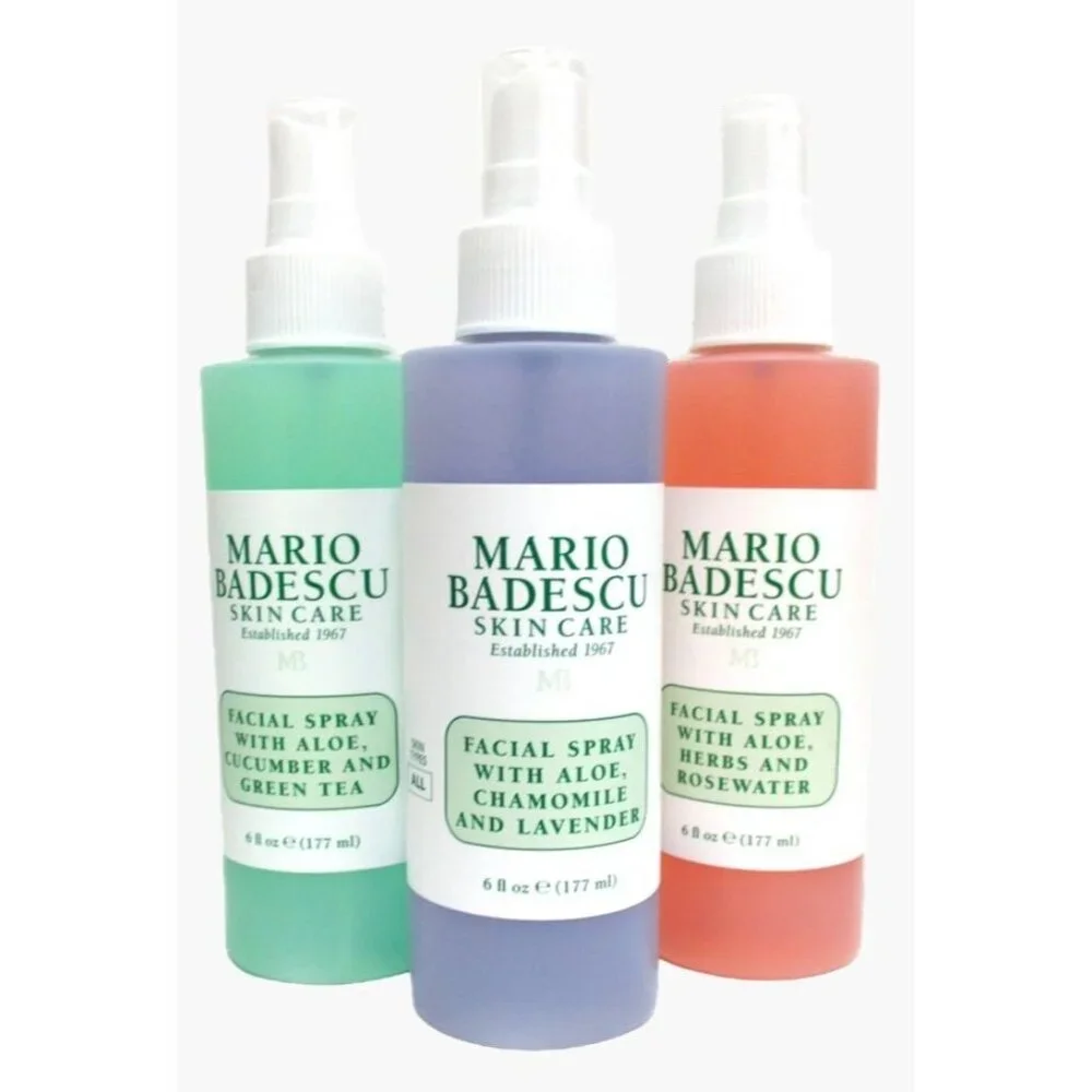 Mario Badescu Spritz Mist Glow 3x Set Facial Spray Hydrating Refreshing Soothing